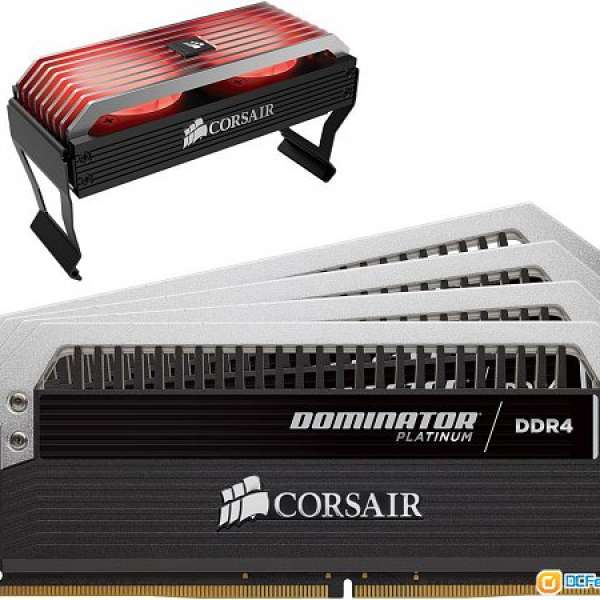 全新32GB(4x8GB) CORSAIR Dominator Platinum DDR4 w/RGB LED Airflow fan