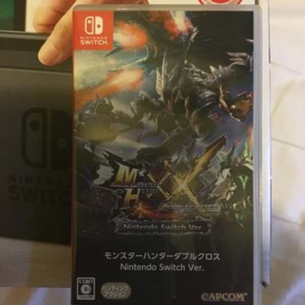 紅藍色switch99.99%新行貨全套連monster Hunter