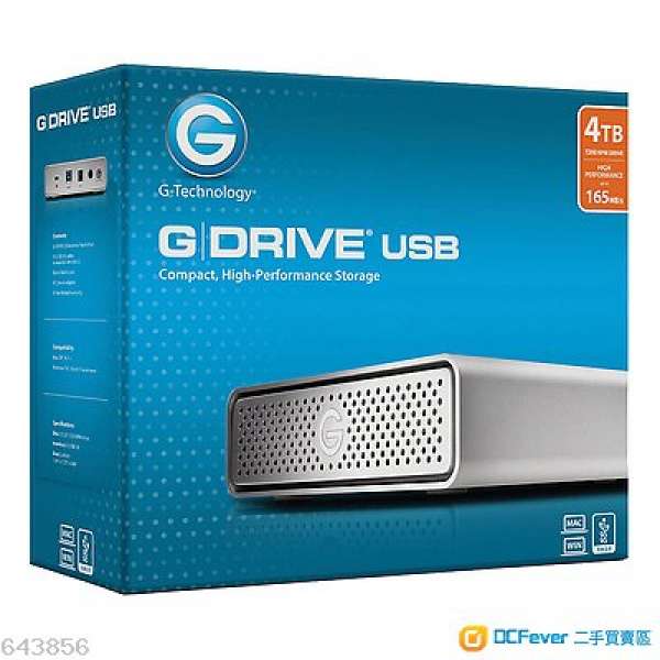 ***全新無開封有單有保養 G-Technology G-Drive USB3.0 4TB (7200rpm, 高達 226MB/...