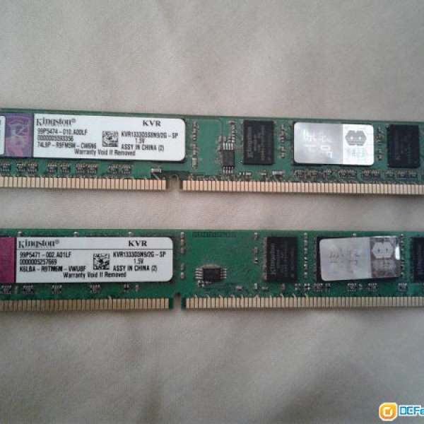 Kingston DDR3 1333 2GB*2 (送大量parts)