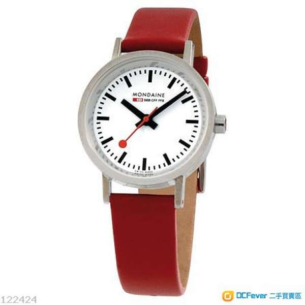 Mondaine EVO Classic Red Leather Watch 手錶 not lv agnes B GUCCI 銀包