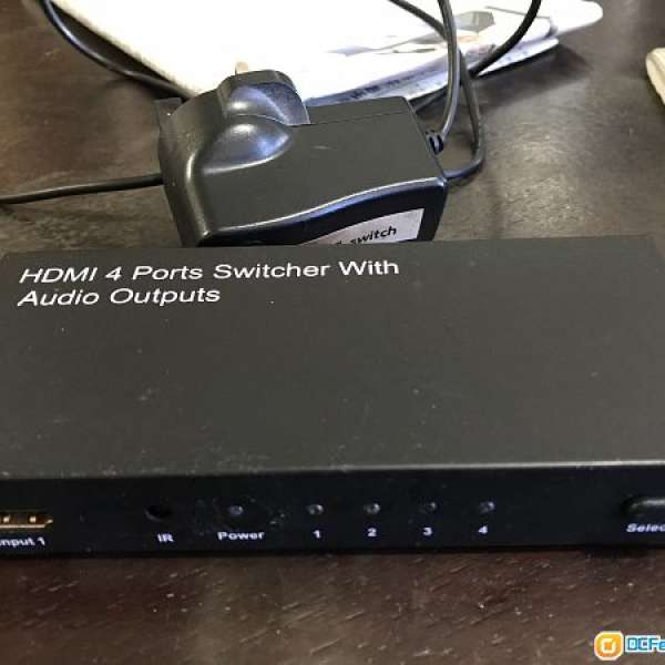 HDMI 4 ports switcher with audio outputs