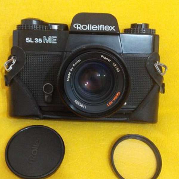 Rolleiflex sl35ME 連原廠50mm 1.8大光圈鏡片清尾鏡邊有輕霉90%新