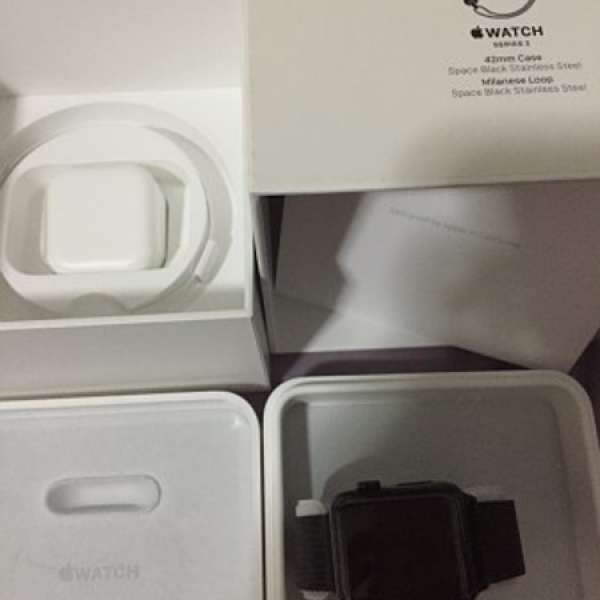 二手full有apple care Apple Watch series2 黑鋼 42mm space black stainless st