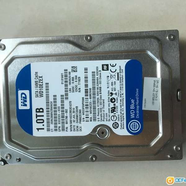 WD Blue 1T 桌面HDD硬碟3.5" 64M cache SATA 6G/s