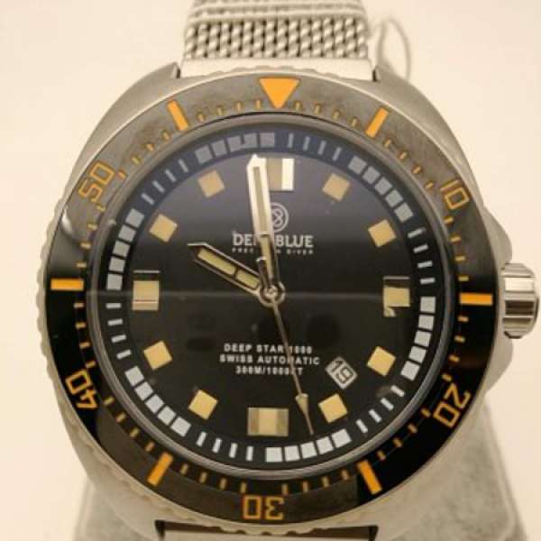 Deep Blue Deep Master 1000M橙色鋼帶(not Rolex,omega,Seiko,prospex,Casio)