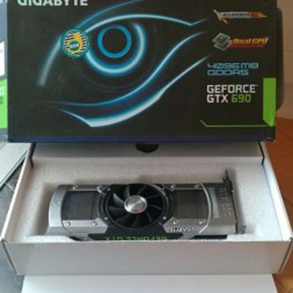 新淨行貨有盒有單Gigabyte  geforce  gtx690  4gb  ddr5  GV-N690D5-4GD-B