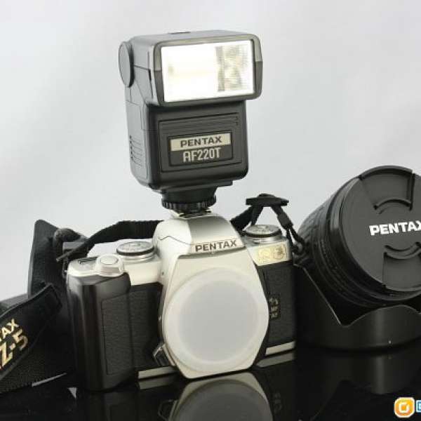 EISA及TIPA纪念版Pentax MZ-5 菲林機 + 原廠鏡頭SMC FA28-200/F3.8+ 原廠閃光燈AF220T