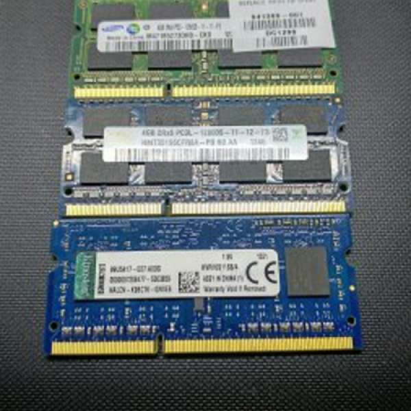 多條舊機拆出二手 4G DDR3 手提電腦 notebook 記憶體 出售
