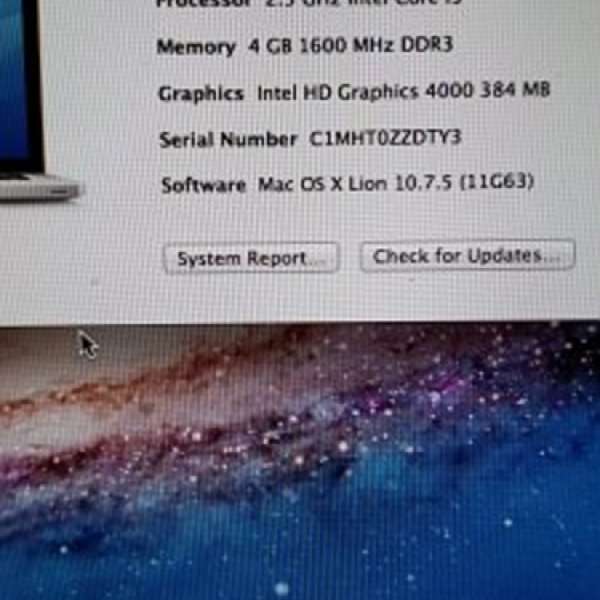 Macbook Pro 13 inch Mid 2012    500HD