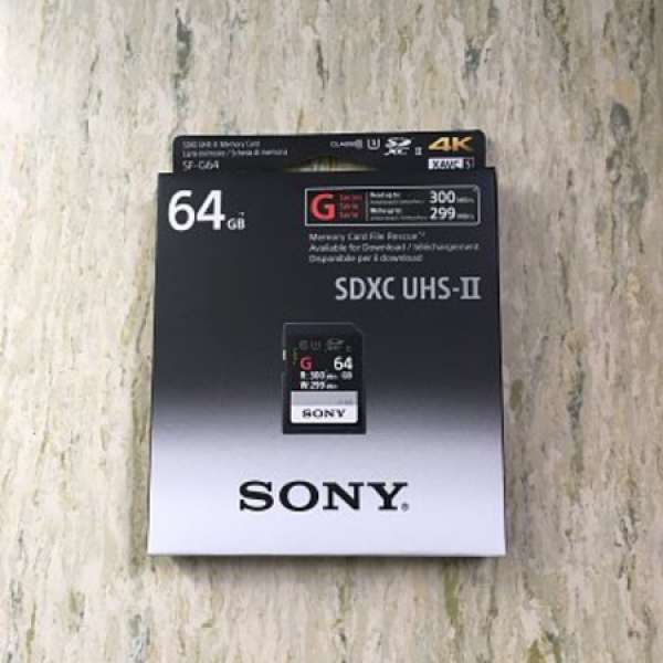 ★ Sony 64GB SF-G Series UHS-II SDXC Memory Card SF-G64/T1