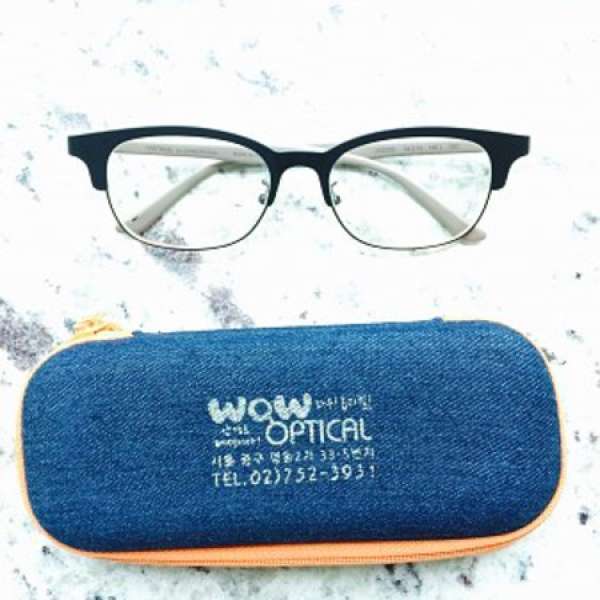 南韓 首爾 韓國製 韓式 黑色 膠框 眼鏡 Korean Style Black Glasses