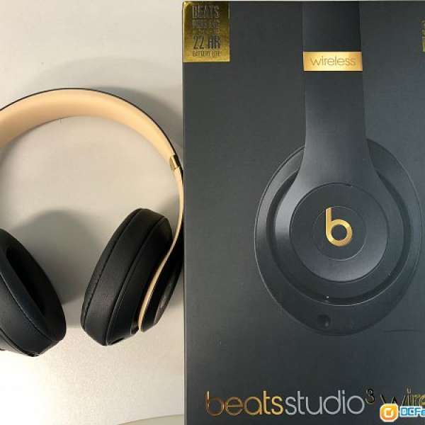 [幾乎全新] 新款香港行版 Beats Studio 3 Wireless 無線藍芽降噪耳機黑金特別版