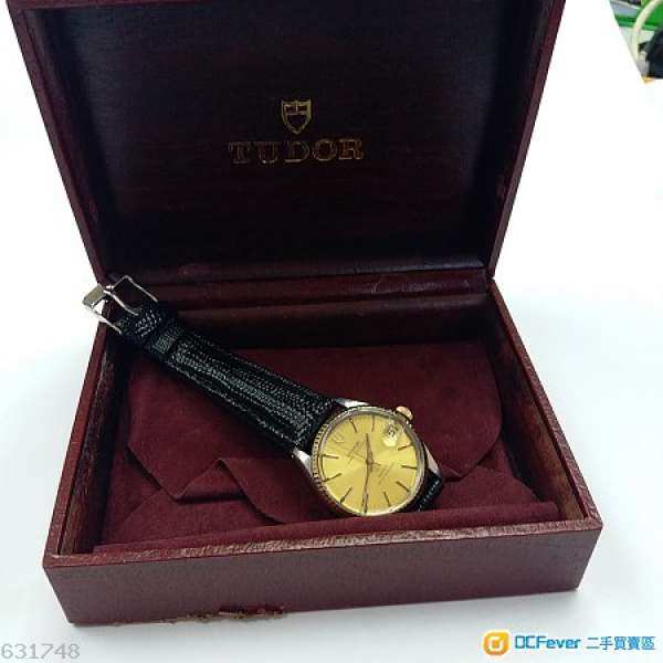 中古Rolex Tudor Watch Boy 裝32mm 金鋼勞低勞的實金狗牙圈, 膠面,有盒
