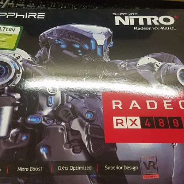 Sapphire RX480 Nitro+ OC 8GB GDDR5