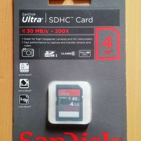 Sandisk Ultra 4G SDHC card