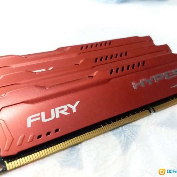 90%New 100%Work Kingston HyperX FURY 紅色版 4GB DDR3-1866 4條