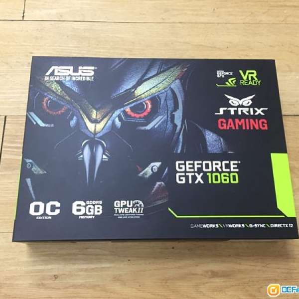 華碩 STRIX-GTX1060-DC2O6G-GAMING 顯示卡