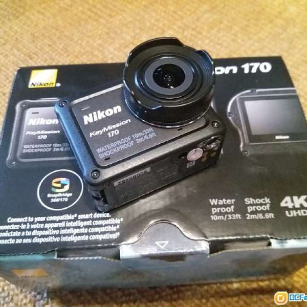 99%新 Nikon Keymission 170 Action Cam 4K 防水 藍牙 WiFi 全套有盒 靚過 gopro s...