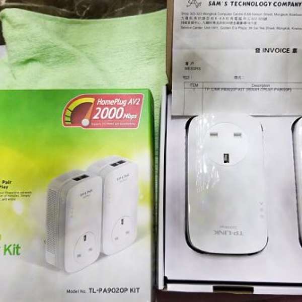 TP-Link PA9020P-KIT homeplug (2000Mbps) 有單有盒 2017年4月購買 (三年保)