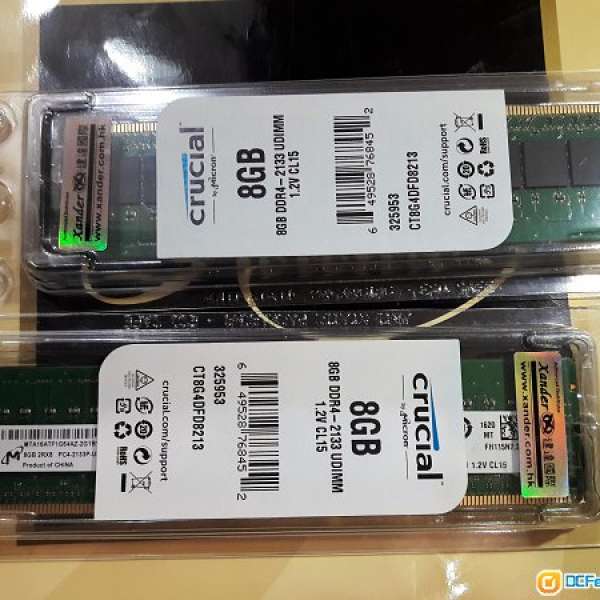 行貨Crucial DDR4-2133MHZ (8GBx2)16GB