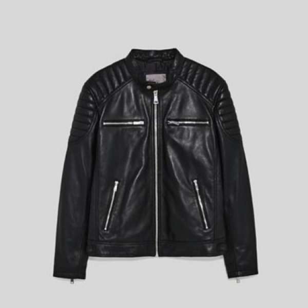 ZARA Leather Biker Jacket 全新真皮機褸 XL