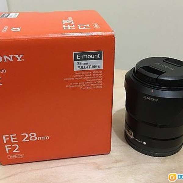 95% New/Full set Sony SEL28F20 FE 28mm F2 E-mount lens with Warranty