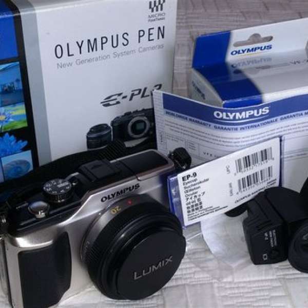 $$ 99% new Olympus EPL2 銀色相機body, 1原電2代電, VF2, EP-9 無時間用 (not OMD...