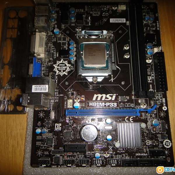 Intel® Core™ i5-4690 3.5GHz 連主版 MSI H81M-P33 Socket 1150