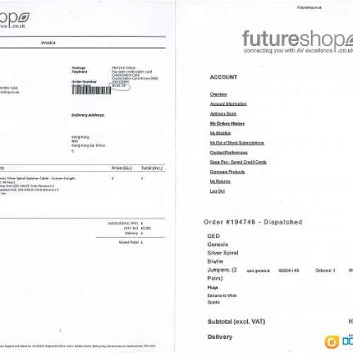 QED Genesis Silver Spiral (3M) 喇叭線1對 + 兩邊蕉頭及1對Biwire Jumper