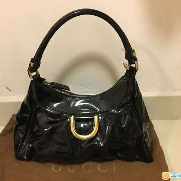 Gucci 黑色漆皮 vintage bag $700