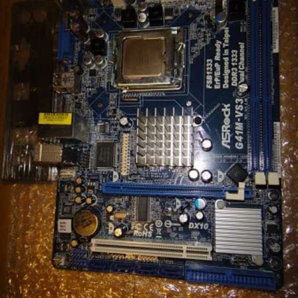 AsRock G41M-VS3 R2.0 主版 E6500 CPU 用DDR3 RAM Socket