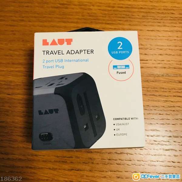 德國 Germany LAUT 旅行轉插 雙USB 5V 2.4A