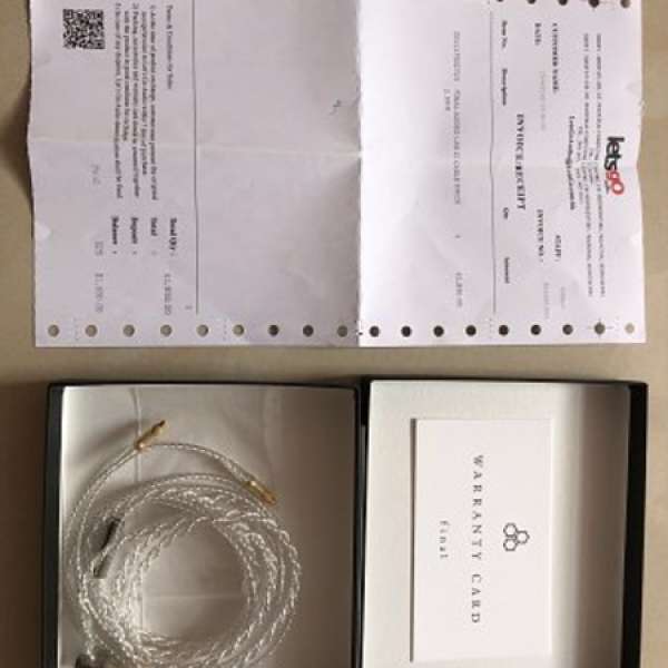 Final lab 2 silver coated cable - MMCX 2.5頭，保養期至2019年4月