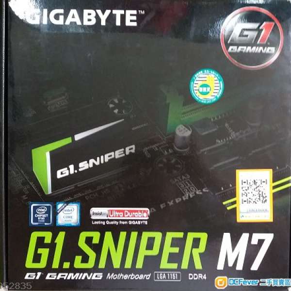 Gigabyte G1 Sniper M7 底板連背板 (100% WORK 聯強保養至2019年11月)