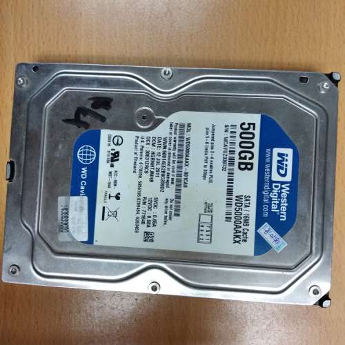 二手 WD WD5000AAKX 3.5" 500GB SATA HDD