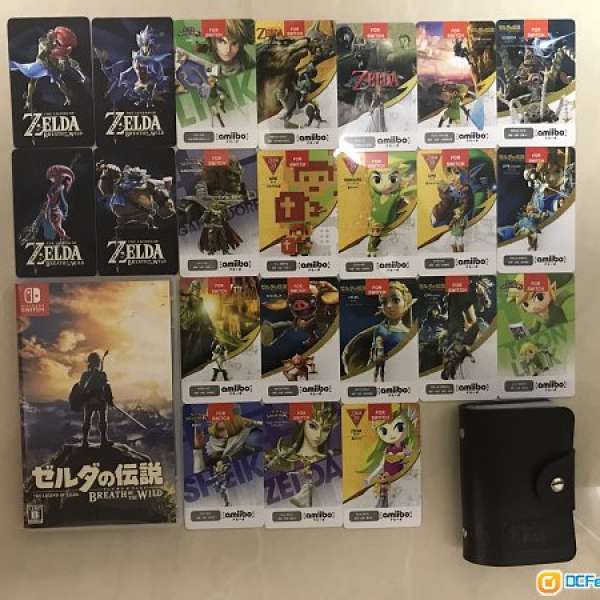 Switch 薩爾達傳說 中英日文 連22張Amiibo卡送卡套 Legend of Zelda Breath of the...