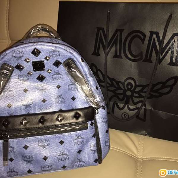 MCM backpack 100% new denim blue color