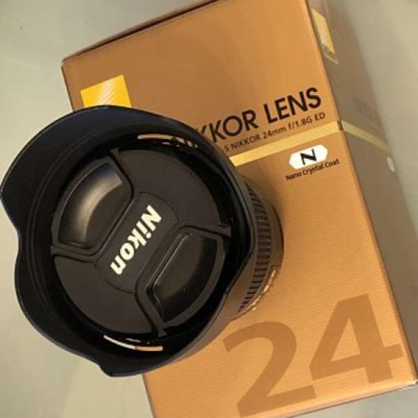 Nikon AF-S 24mm f/1.8G Lens 行貨全齊有盒有鏡頭袋有保養 95%新