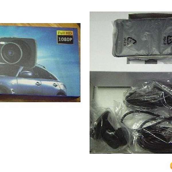 全新行車記錄儀, car camera, 前後兩個鏡頭, 4吋屏幕,即買即用