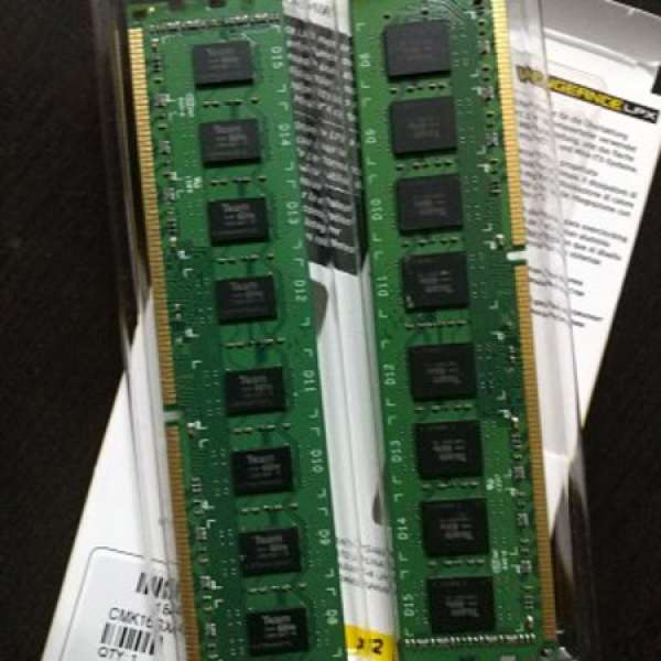 Team DDR3 1600 8GB ram兩條