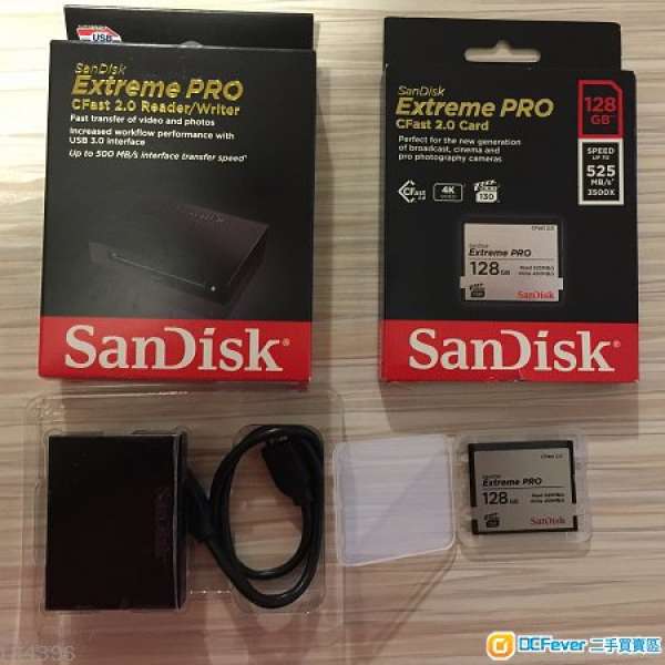 Sandisk Extreme Pro 2.0 CFast Pro 128GB 連 CFast Pro Card Reader.