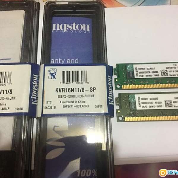 Kingston DDR3 8GB RAM X2 $720