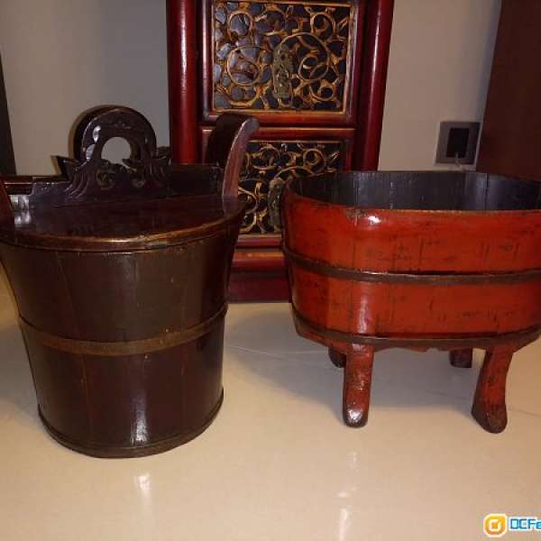Chinese style wooden decorations中式裝飾小木桶