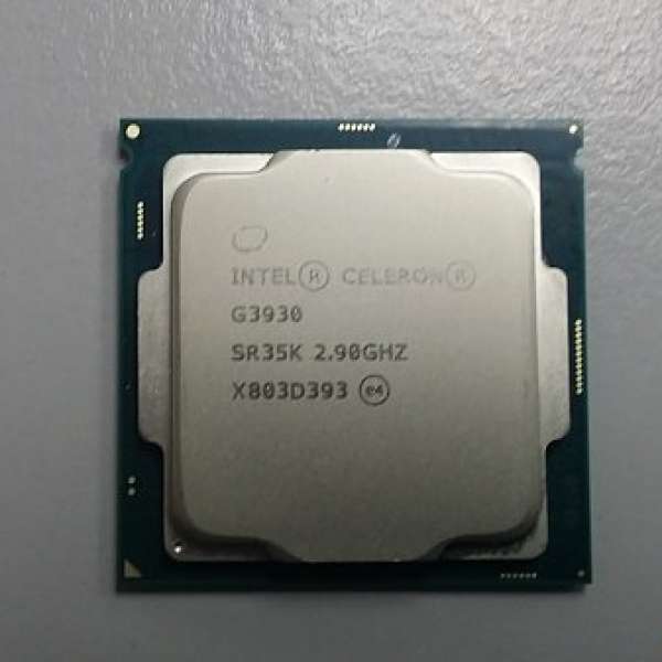 Intel Core G3930 2.9 GHz  LGA 1151聯強行貨 , 保養至 2021 - 10月