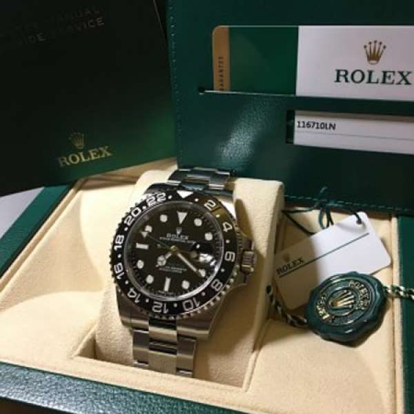 全新Rolex 116710LN GMT 綠針 行貨