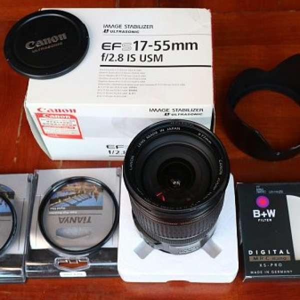 Canon EFS EF-S 17-55mm F2.8 IS & B+W UV-Haze MRC nano