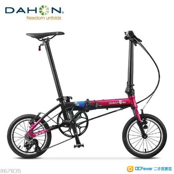 2018 DAHON K3 FM 外3速14寸鋁合金折叠車 $3580送叮叮水架前後蛙燈