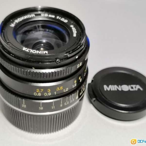 Minolta M-Rokkor 28mm f2.8 Leica M mount lens