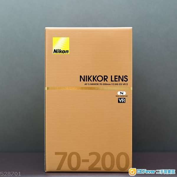 * * 16年買入, 行貨 Nikon AF-S NIKKOR 70-200mm f/2.8G ED VR II (小黑六)